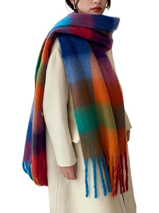 Accessories - Winter Women Warm Scarf Long Shawl Large Scarves Cold Weather Thick Blanket Scar